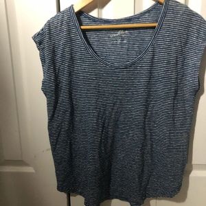 NWOT Blue and White Striped T-Shirt